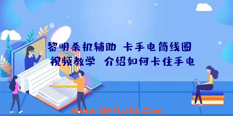 《黎明杀机辅助》卡手电筒线圈BUG视频教学